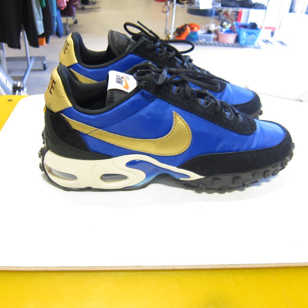 Nike Air Max Waffle Racer SP Men's 12 Hyper Blue/Metr.Gold Shoe's FV6946-400-NEW - Picture 4 of 10
